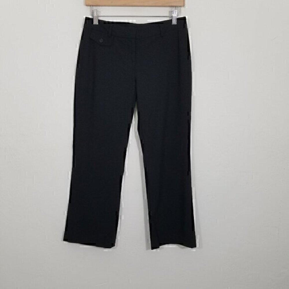 Theory Wool Crop Pants Stretch Black Size 2